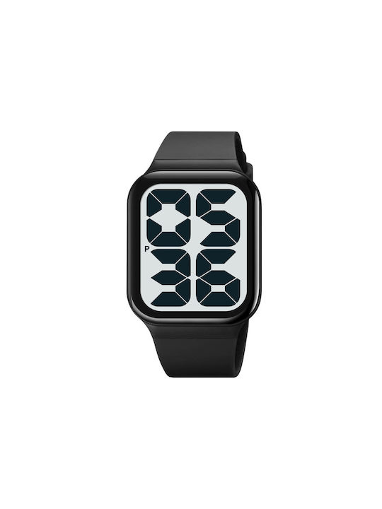 Skmei Digital Uhr Batterie mit Kautschukarmband Black/White