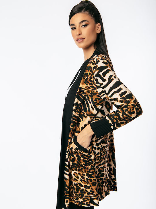 Long Women's Cardigan Brown