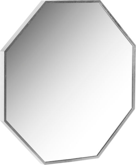 HomeMarkt Wandspiegel mit Silber Metallisch Rahmen 55.5x55.5cm 1Stück