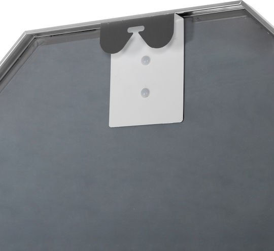 HomeMarkt Wandspiegel mit Silber Metallisch Rahmen 55.5x55.5cm 1Stück
