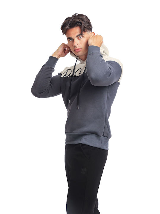 Paco & Co Herren Sweatshirt mit Kapuze Charcoal