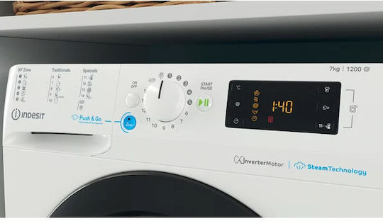 Indesit Πλυντήριο Ρούχων 7kg 1200 Στροφών BWSE 71295X WBV