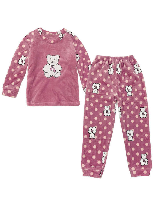 Ustyle Pijama pentru copii De iarnă Fleece ROZ