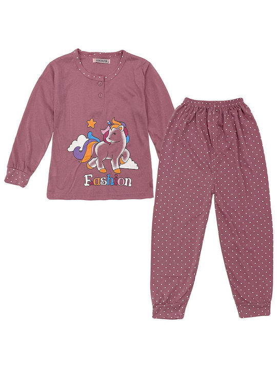 Ustyle Pijama pentru copii De bumbac ROZ