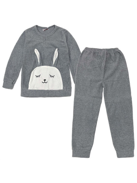 Ustyle Kids Pyjamas Winter Fleece grey