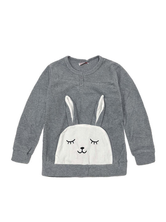 Ustyle Kids' Pajamas Winter Fleece Gray
