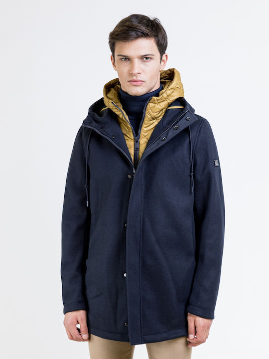Men's Half Coat Blue