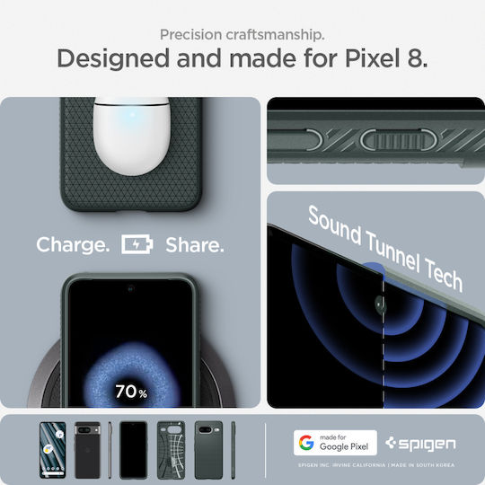 Spigen Liquid Air Back Cover Silicone Green (Google Pixel 8)