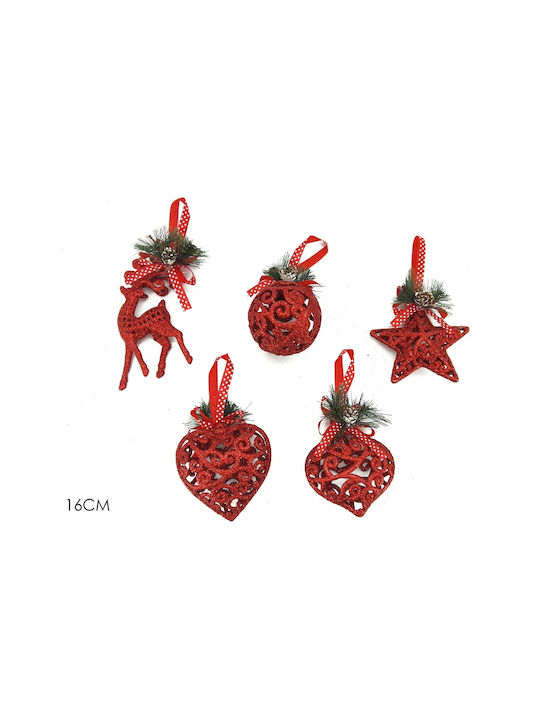 ArteLibre Christmas Plastic Ornament Red