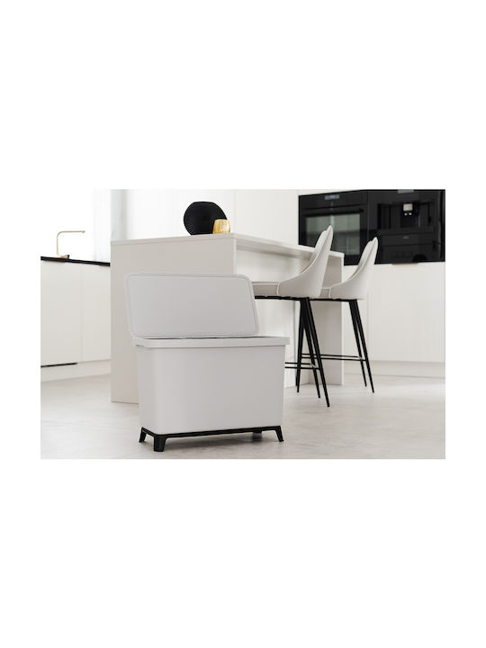 Prosperplast Пластмаса Кошче за офисни отпадъци 10лт Сив