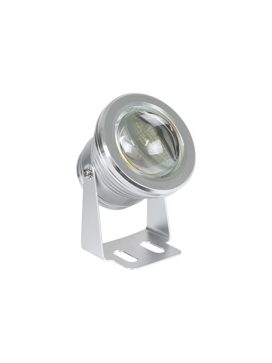 GloboStar Фенер Проектор LED За Външна Употреба 10W С Топло Бяло Осветление IP67 Сив