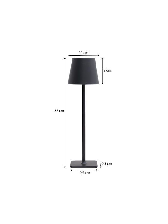 Megapap Melvin Metal Lampă de masă LED cu Abajur Negru și Bază
