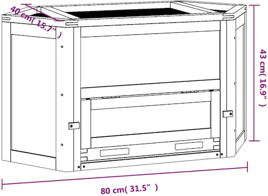vidaXL Rodent Cage 80x40x43cm