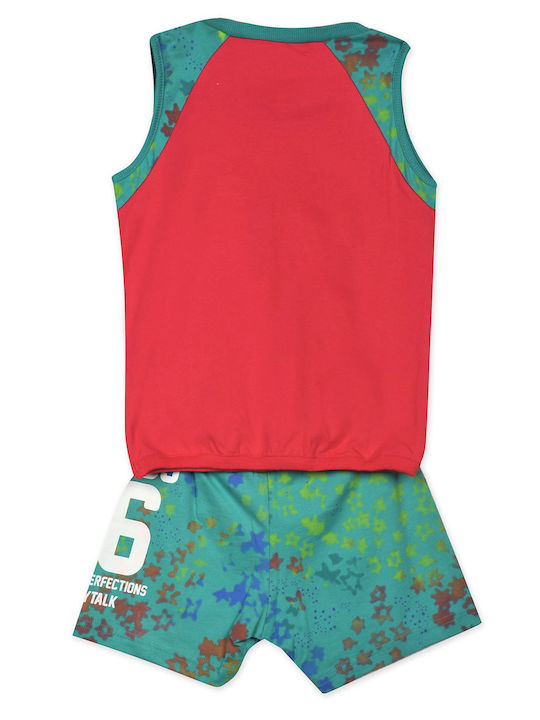 BodyTalk Kids Set with Shorts Summer 2pcs Geranium