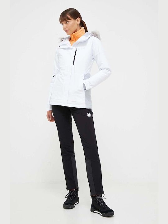 Columbia Alpine Insulated Κοντό Γυναικείο Puffer Μπουφάν για Χειμώνα White