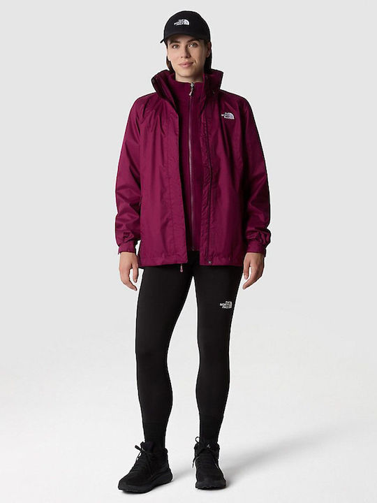 The North Face Evolve Ii Triclimate Jacket Women's Short Sports Jacket for Winter Pink
