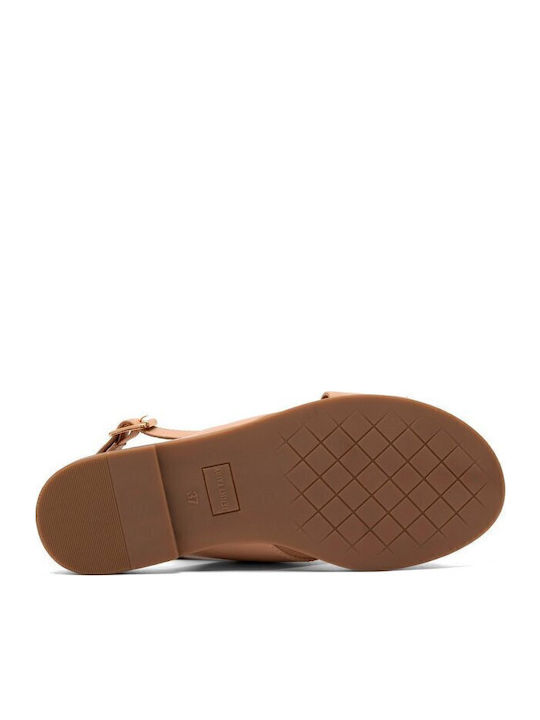 Flache Sandalen für Damen in Beige Farbe