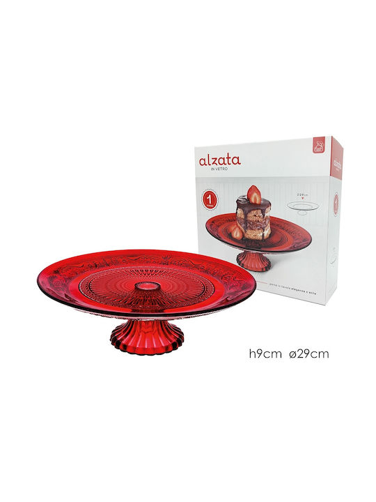 ArteLibre Cake Stand Red 29x29x9cm