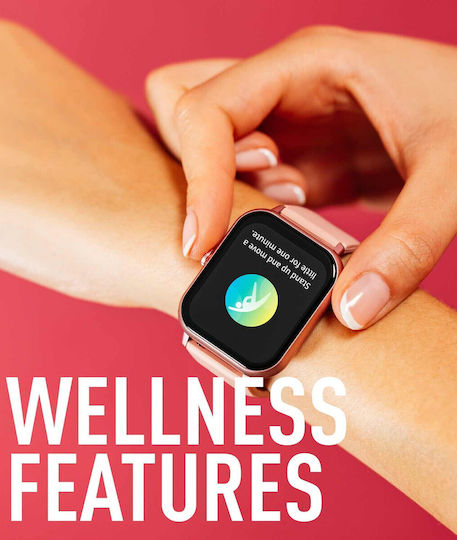 Reflex Active Series 17 with TWS Earbuds Smartwatch mit Pulsmesser (Rosa)