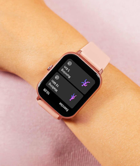 Reflex Active Series 17 with TWS Earbuds Smartwatch mit Pulsmesser (Rosa)