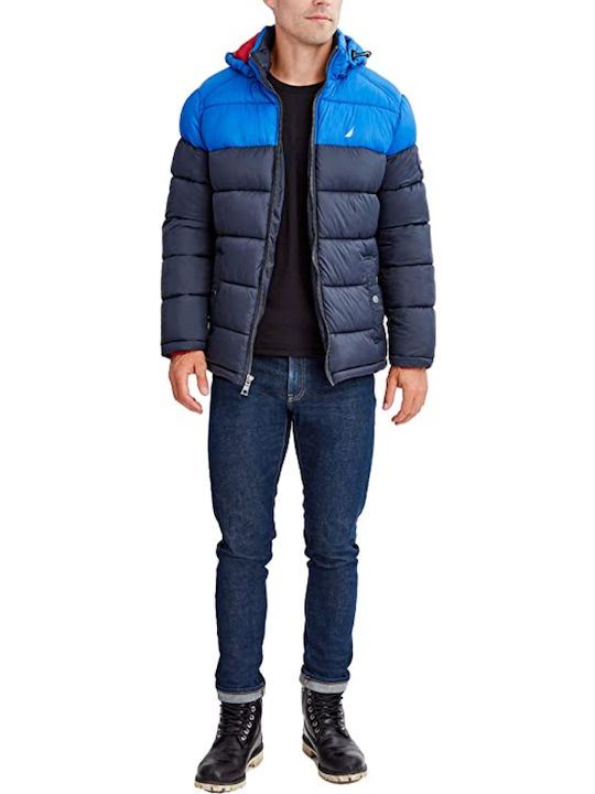 Χειμωνιάτικο Μπουφάν Puffer Navy Μπλε
