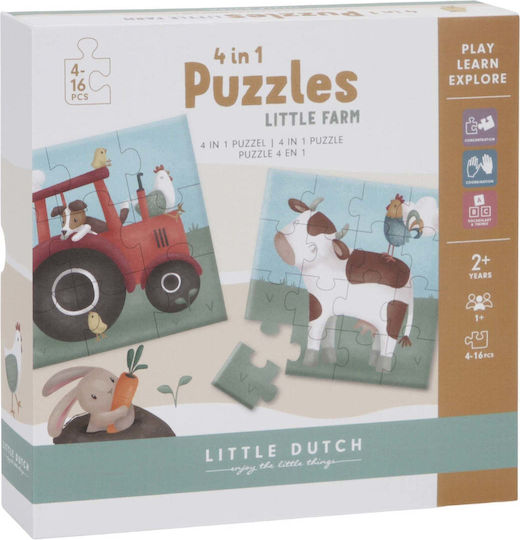 Παιδικό Puzzle Little Farm για 2+ Ετών 35pcs Little Dutch