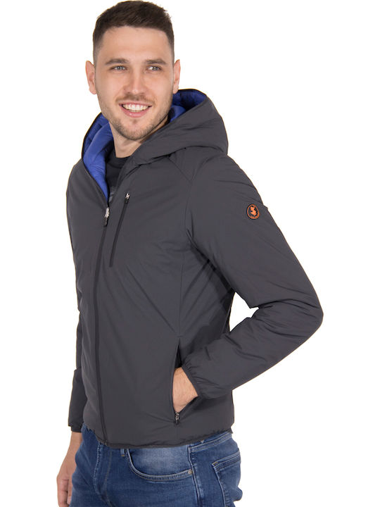 Winter Jacket Grey Black