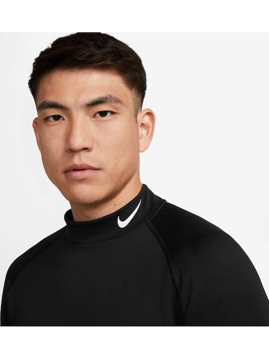 Nike Pro Dri-FIT Ανδρική Ισοθερμική Μακρυμάνικη Μπλούζα Μαύρη