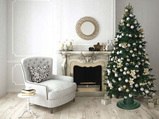 Weihnachtsbaumständer Kunststoff Silber Ψάθινη Φ39.5εκ.