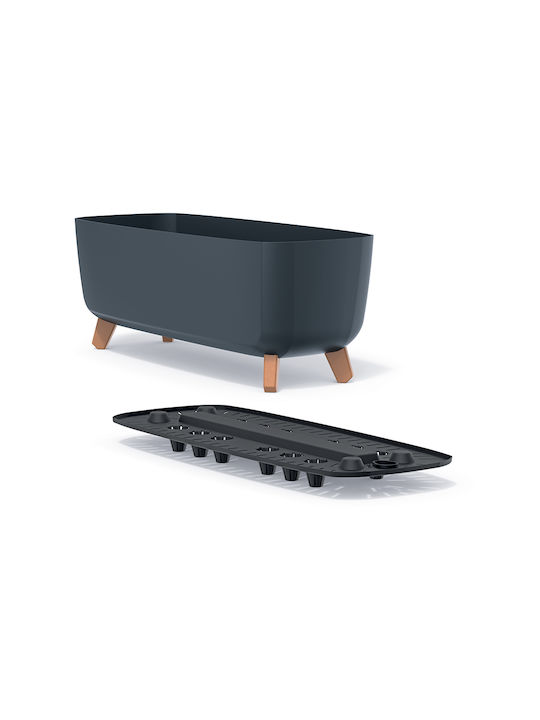 Prosperplast Gracia Case Саксия Пластмаса Въглени 58x24x23.5см.