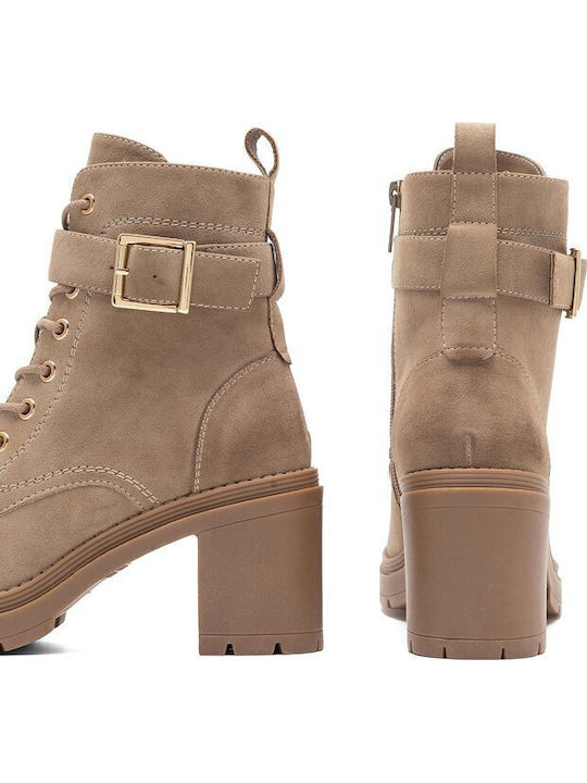 Damen Chelsea Stiefeletten Beige
