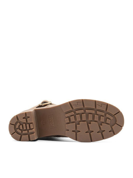 Damen Chelsea Stiefeletten Beige