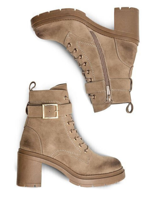 Damen Chelsea Stiefeletten Beige