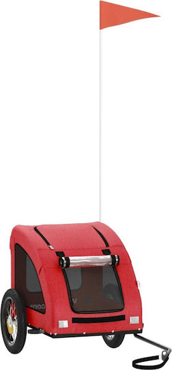 vidaXL Dog Carrying Red Stroller for 30kg Pets L124xW53xH53cm