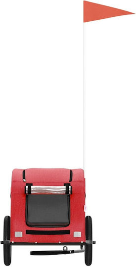 vidaXL Dog Carrying Red Stroller for 30kg Pets L124xW53xH53cm