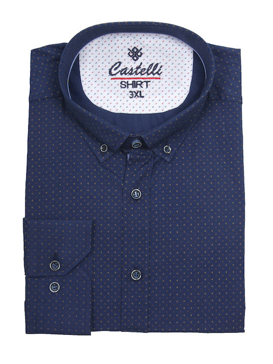 Castelli Men's Shirt Long Sleeve Blue