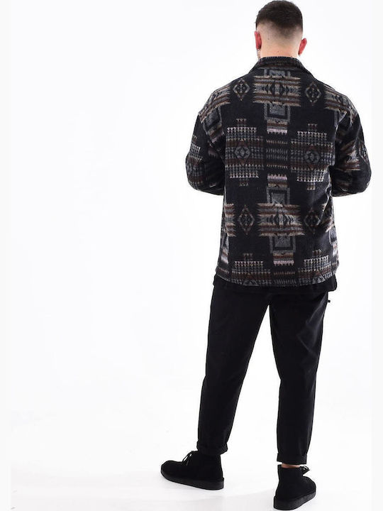 Μακρυμάνικo Overshirt Μαύρο