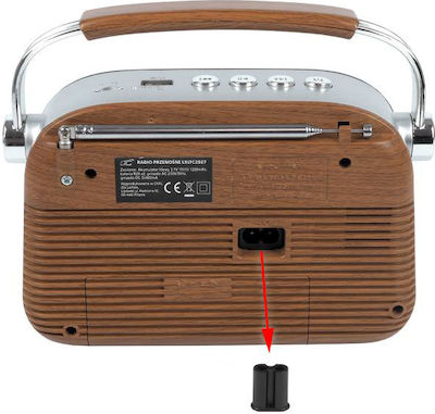 LTC Audio LXLTC2027 Portable Radio Rechargeable with Bluetooth and USB Brown