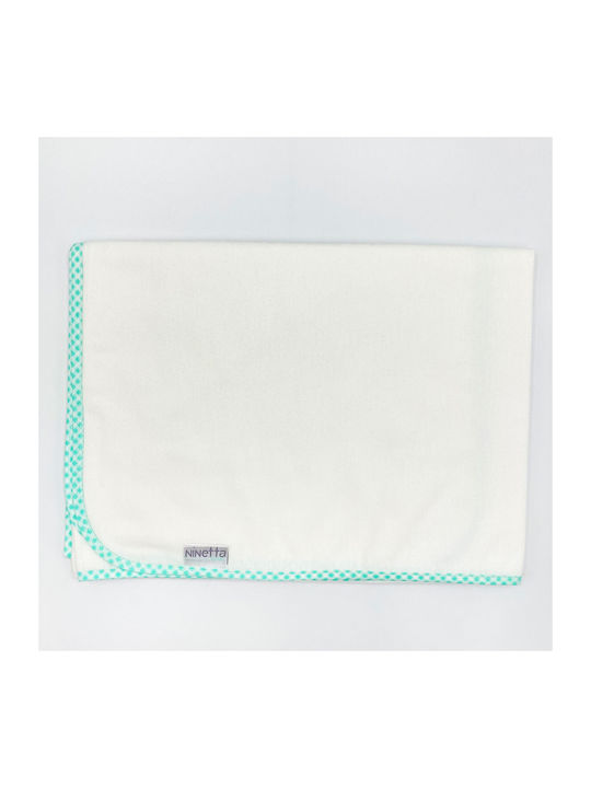 Ninetta Bebe Flannel Swaddle Blanket Turquoise 90x90cm