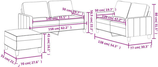 Set de Sufragerie 2 Scaune & 2 Scaune & Taburet