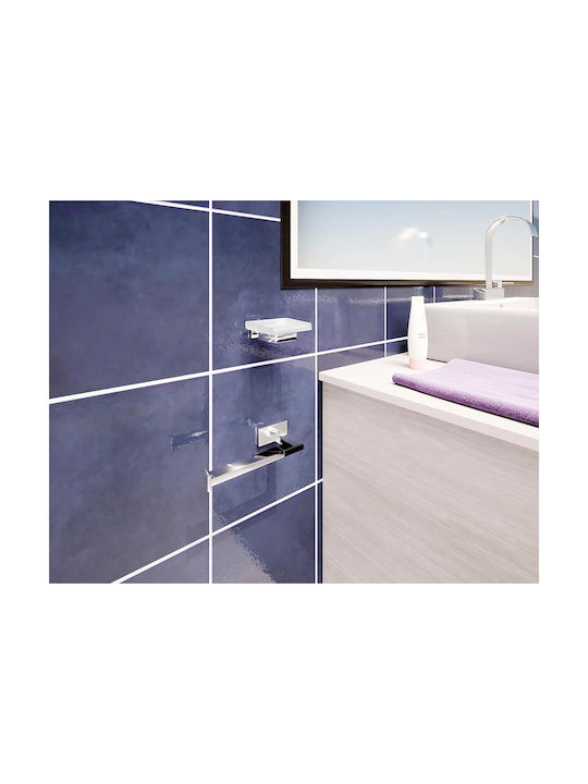 Inda Lea Metallic Paper Holder Wall Mounted Silver