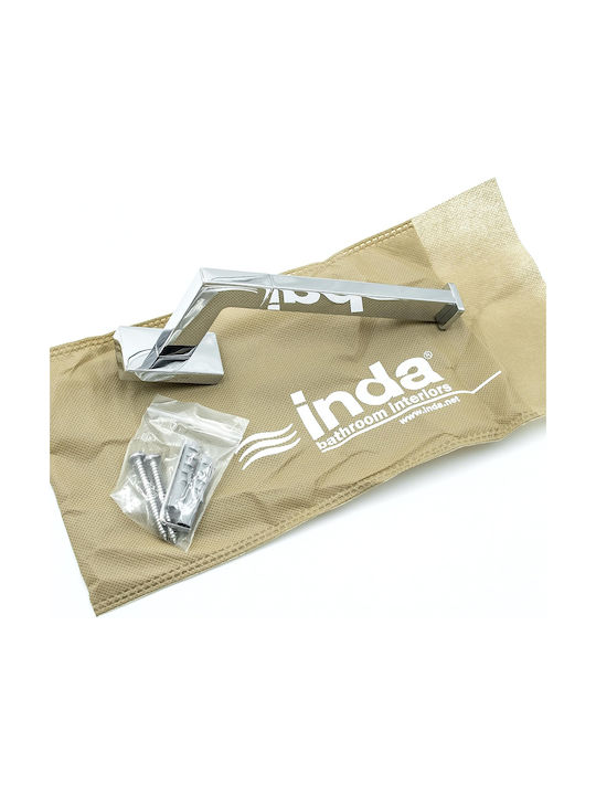 Inda Lea Metallic Paper Holder Wall Mounted Silver