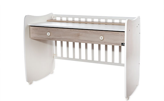 La Vie En Rose Polymorphe Babybett Dream Weiß/Hell Eiche Neu mit Schublade