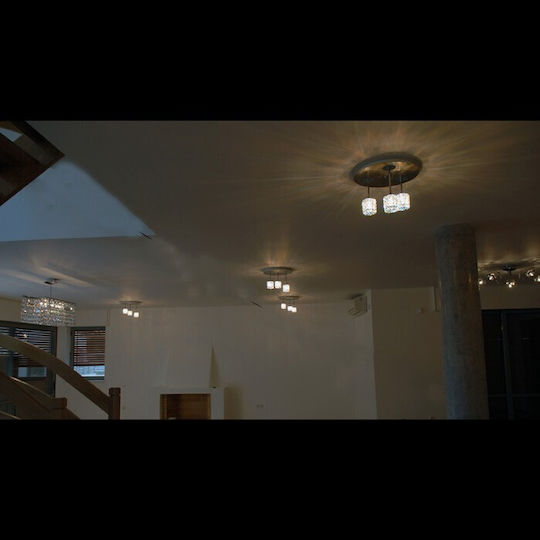 DITS Lighting Plafonieră de Tavan Aurie cu Cristale