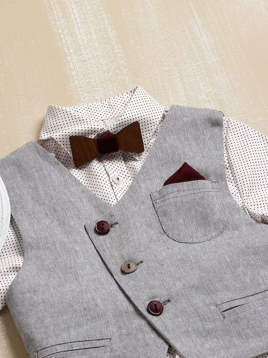 Lollipop Boys Baptism Suit Gray