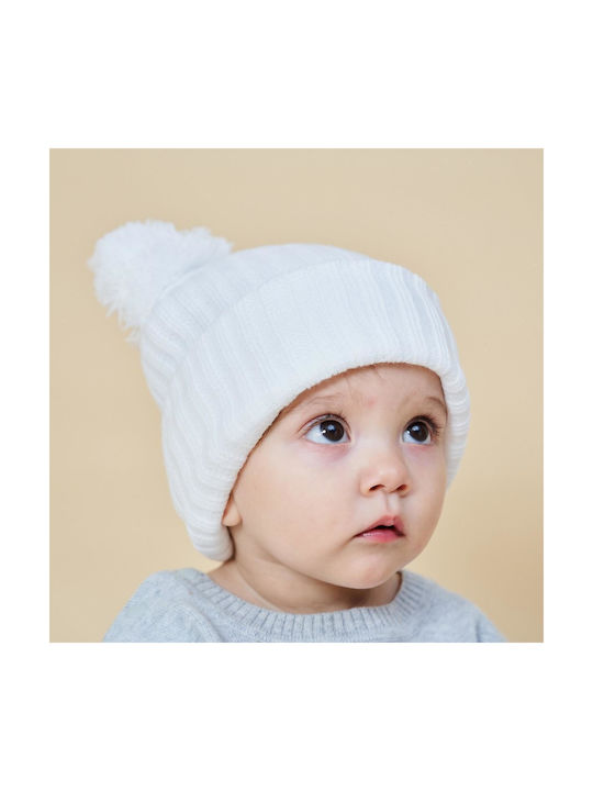 TakTakBaby Kids Beanie Knitted White