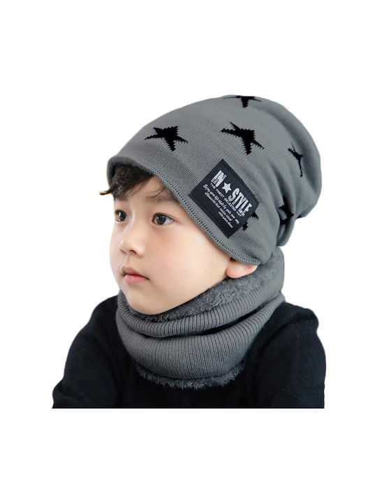 TakTakBaby Kids Beanie Set with Scarf Knitted Navy Blue