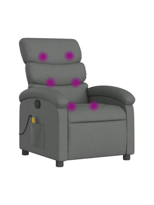 Relax Armchair Massage with Footstool Dark Grey