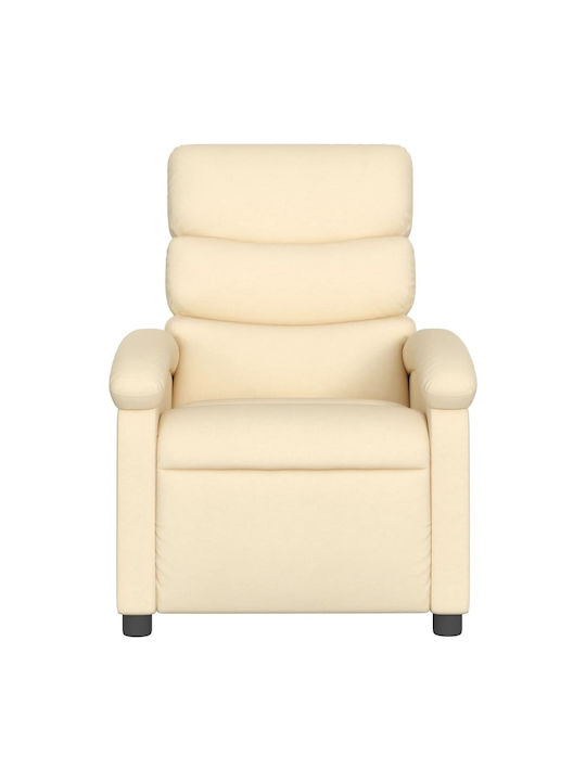 Relax Armchair with Footstool Cream 70x92x99.5cm