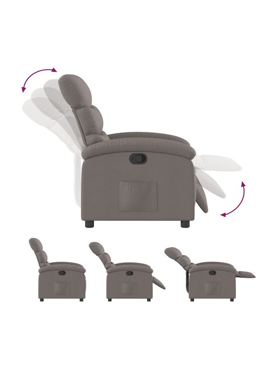 Fotoliu Relax cu Puf Taupe 70x92x99.5cm